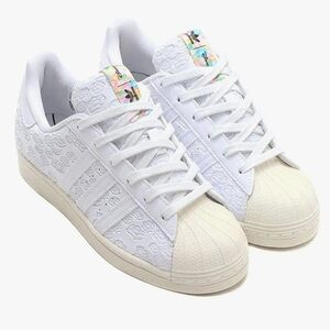 Adidas x Disney Bambi Superstar Sneakers Women’s White Embossed Sneakers Size 6